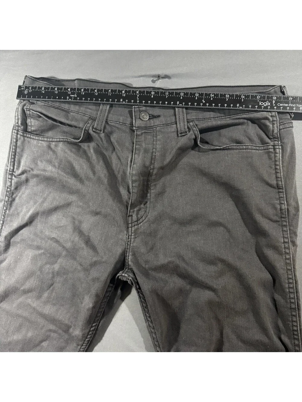 Levis 508 Regular Tapered Fit Mens Denim Jeans Dark Gray Charcoal Size 36x32